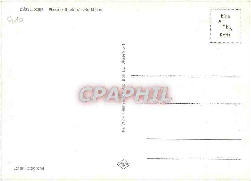 CPM Dusseldorf Phoenix Rheinroht Hochhaus — Rückseite