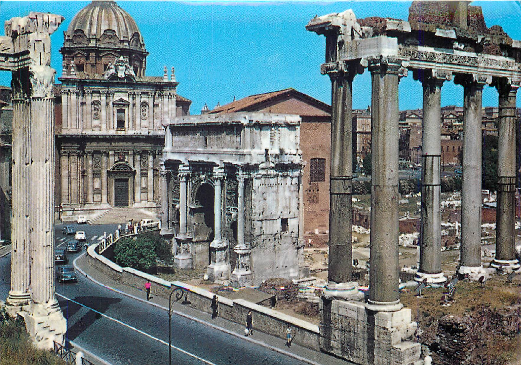 CPM Roma Forum Romain Arc de Septime Severe