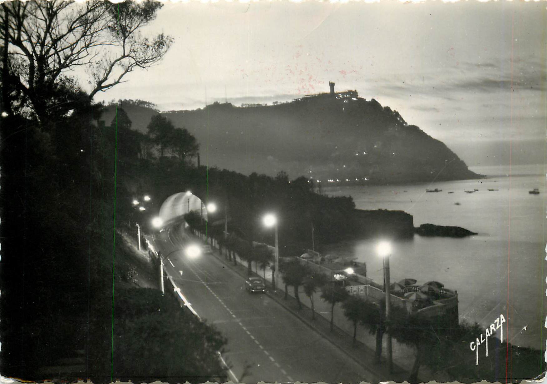CPM San Sebastian Tune et Mont Iguedo de nuit