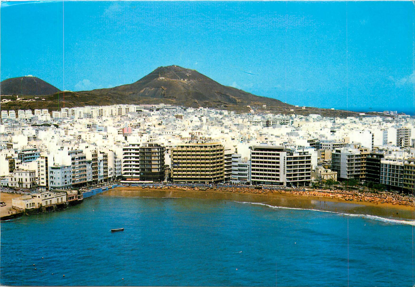 CPM Gran Canaria Vue aerienne de la plage des Canteras
