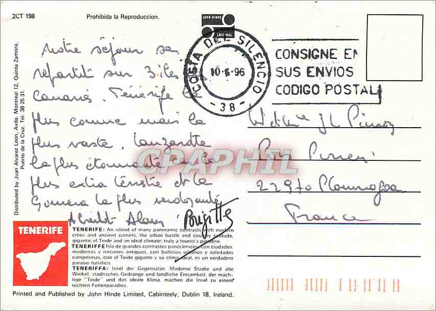 CPM Tenerife Canary Islands — Rückseite