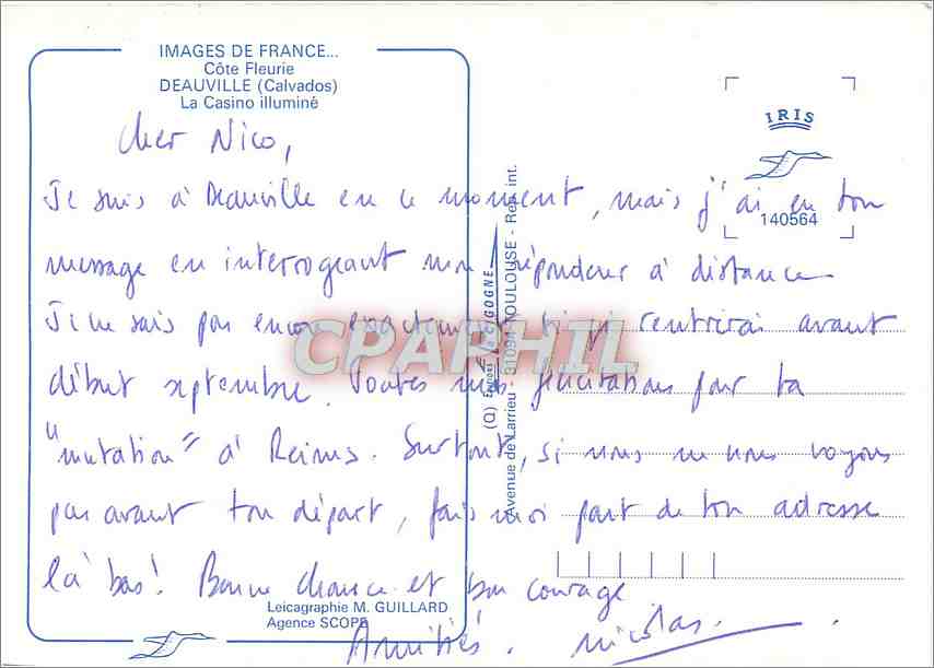 Deauville — Le Casino illuminé — Images de France, Côte Fleurie — Verso