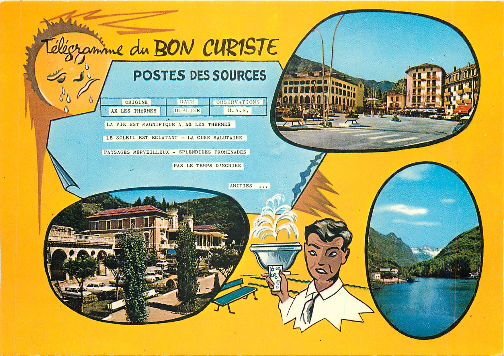 CPM Aix les Thermes (Ariege) Place du Breilh Casino et Thermes lac D'Orgeix