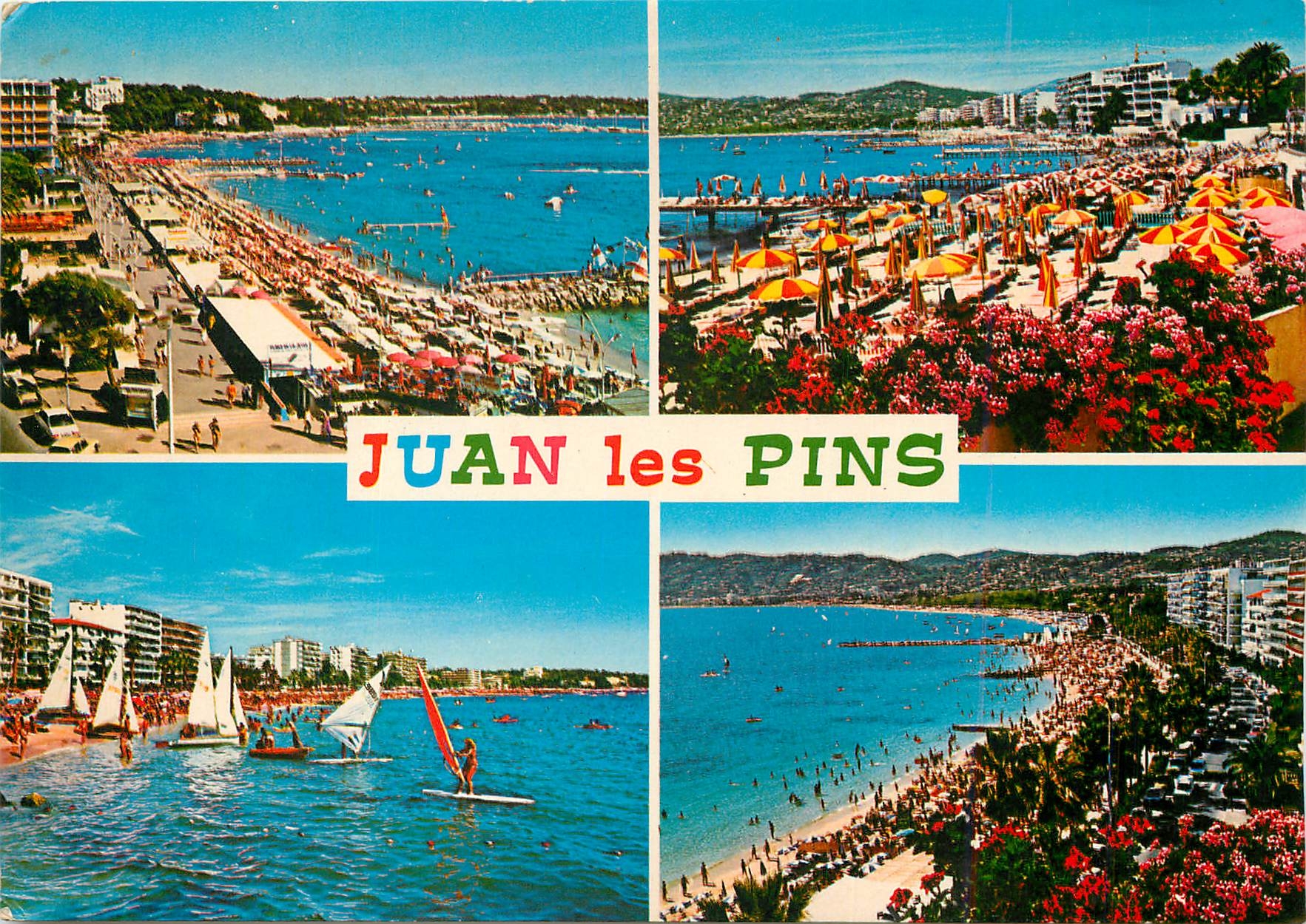 CPM Cote d'Azur French Riviera Juan les Pins (Alpes Mmes) Vues generales des plages