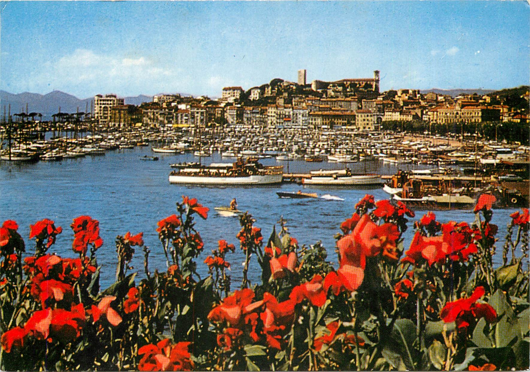 Cannes — Vue générale sur le Suquet et un coin du Port — Éditions d'Art Montluçon, Nice