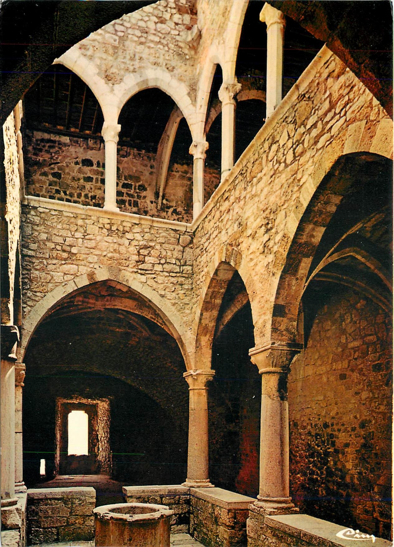 CPM Abbaye de N D de Lerins Ile Saint Honorat Cannes Monastere Fortifie Cloitre du XIIe