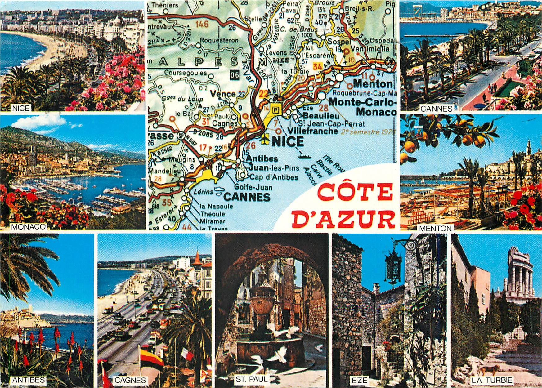 CPM Cote d'Azur French Riviera Les Sites pittoresques de la Cote d'Azur