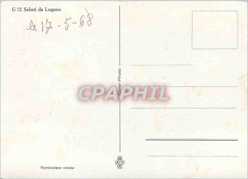 CPM Saluti da Lugano — Rückseite