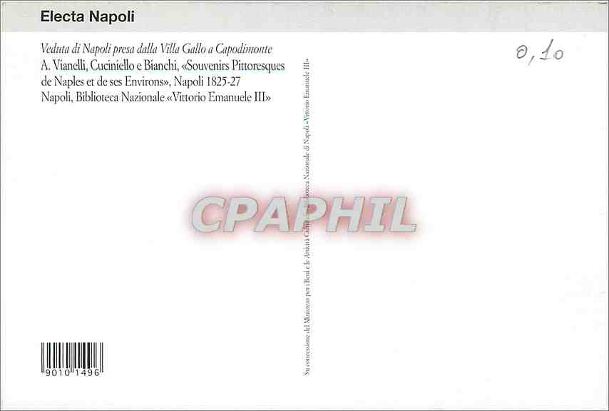 CPM Electa Napoli De Naples et de ses Environs Napoli 1825 27 — Rückseite