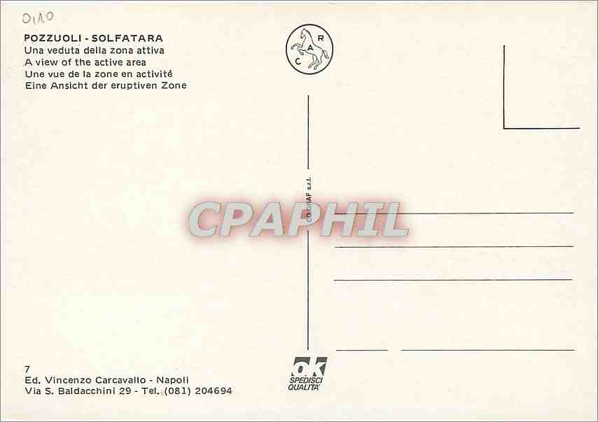 CPM Pozzuoli Solfatara Une vue de la Zone en activite — Rückseite
