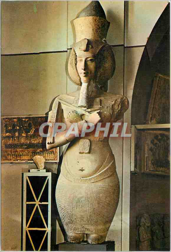 CPM La Musee Egyptien Cairo Statue Kenig Akhnaton von Amama Dynastie 1364 v Chr