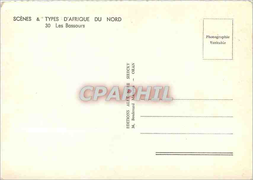 CPM Scenes Types d'Afrique du Nord les Bassours Chameaux — Rückseite