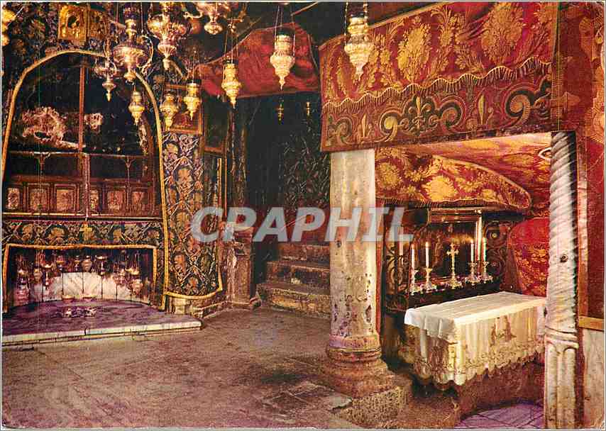 CPM Bethlehem Inside the church of the nativity Entree vers les Mangeoires de la Grotte de la Nativi