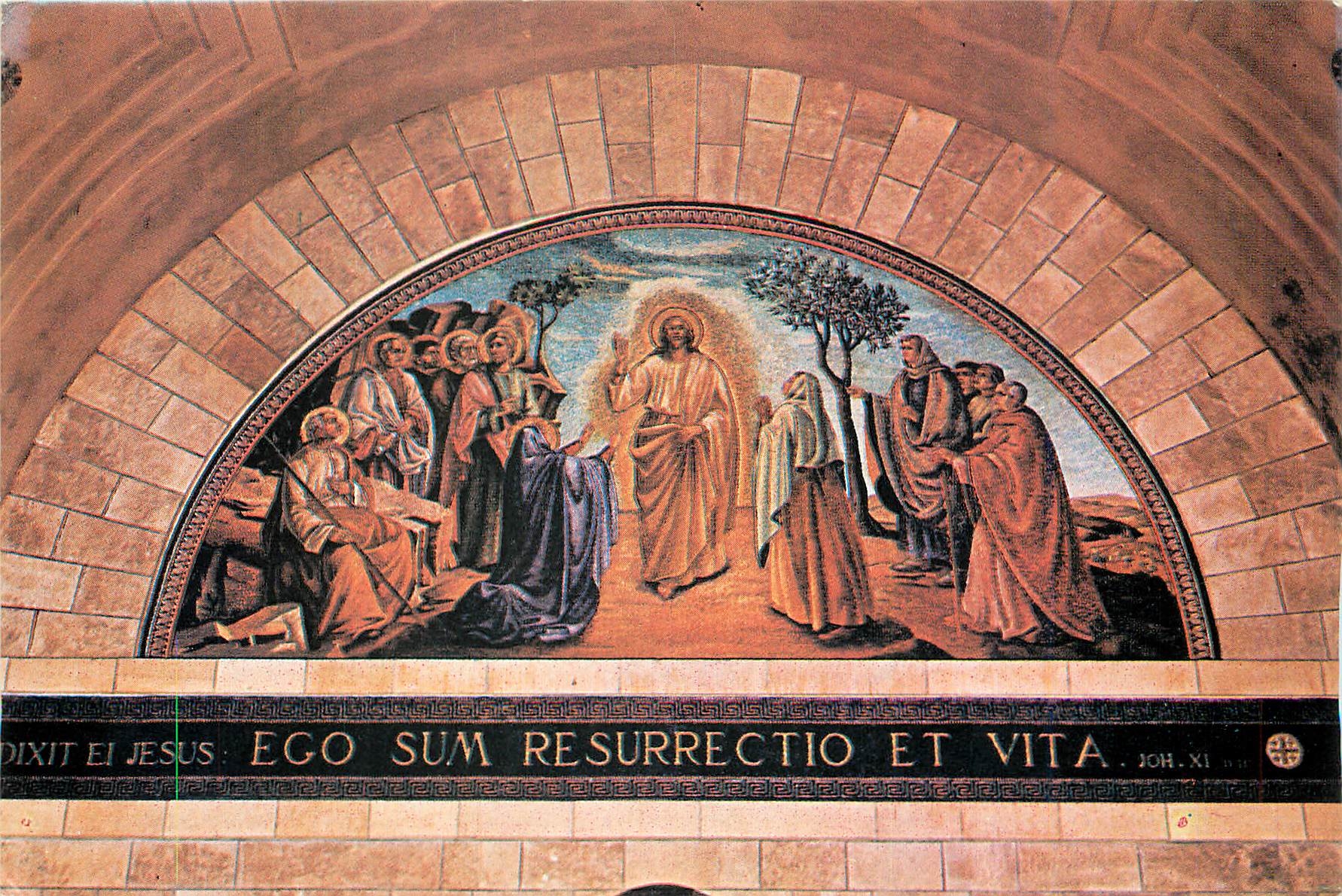 CPM Bethany church of Saint Lazarus (mosaics) rencotre de Jesus avec Martha et Marie