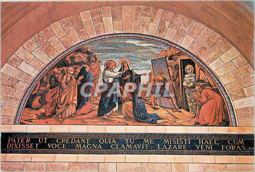 CPM Bethany church of Saint Lazarus (mosaics) rencotre de Jesus avec Martha et Marie