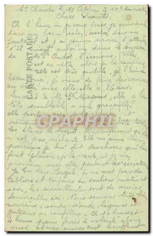 Saint-Claude — Le Pont suspendu — Éditeur : C. L. B. (n° 61) — Verso