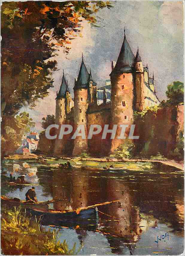 CPM Josselin Morbihan Les Bords de l'Oust et le Chateau 