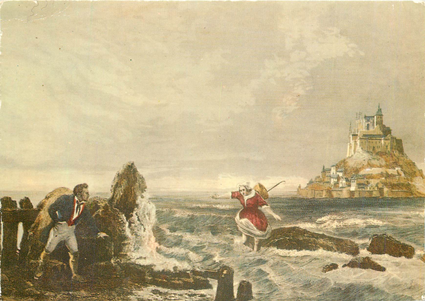 CPM Normandie du Temps Jadis Greves du Mont Saint Michel 