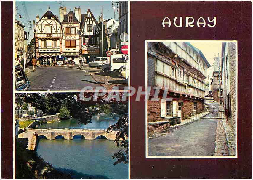 CPM Auray Vieilles maisons de la place et le quartier Saint Goustan 