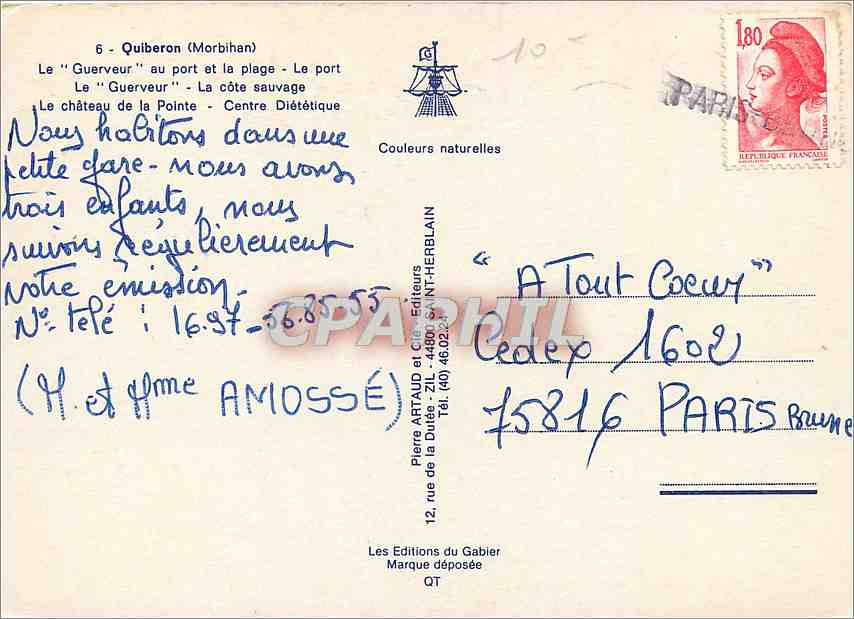 CPM Quiberon Morbihan  — Back
