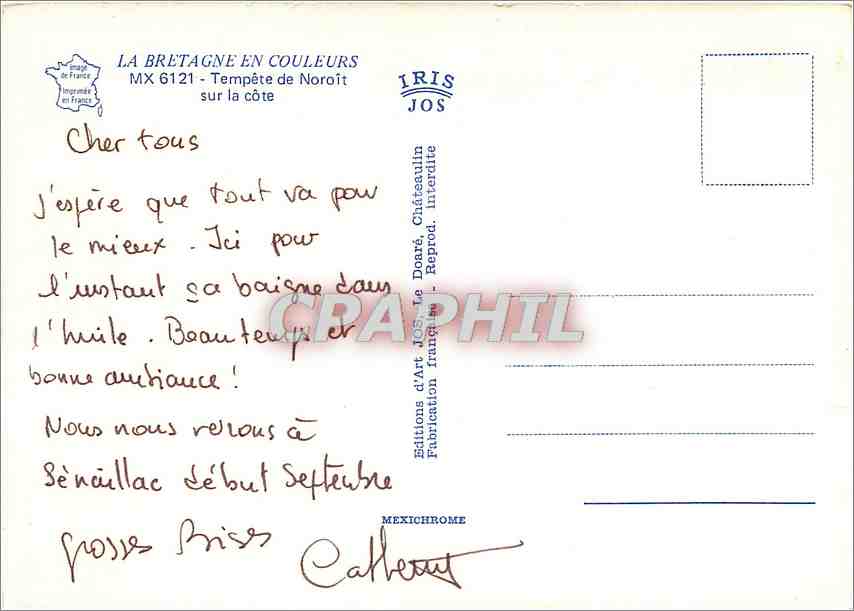 CPM Tempete de Noroit sur la cote  — Rückseite