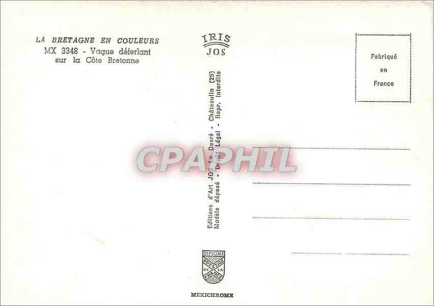 CPM Vague deferlant sur la Cote Bretonne  — Rückseite