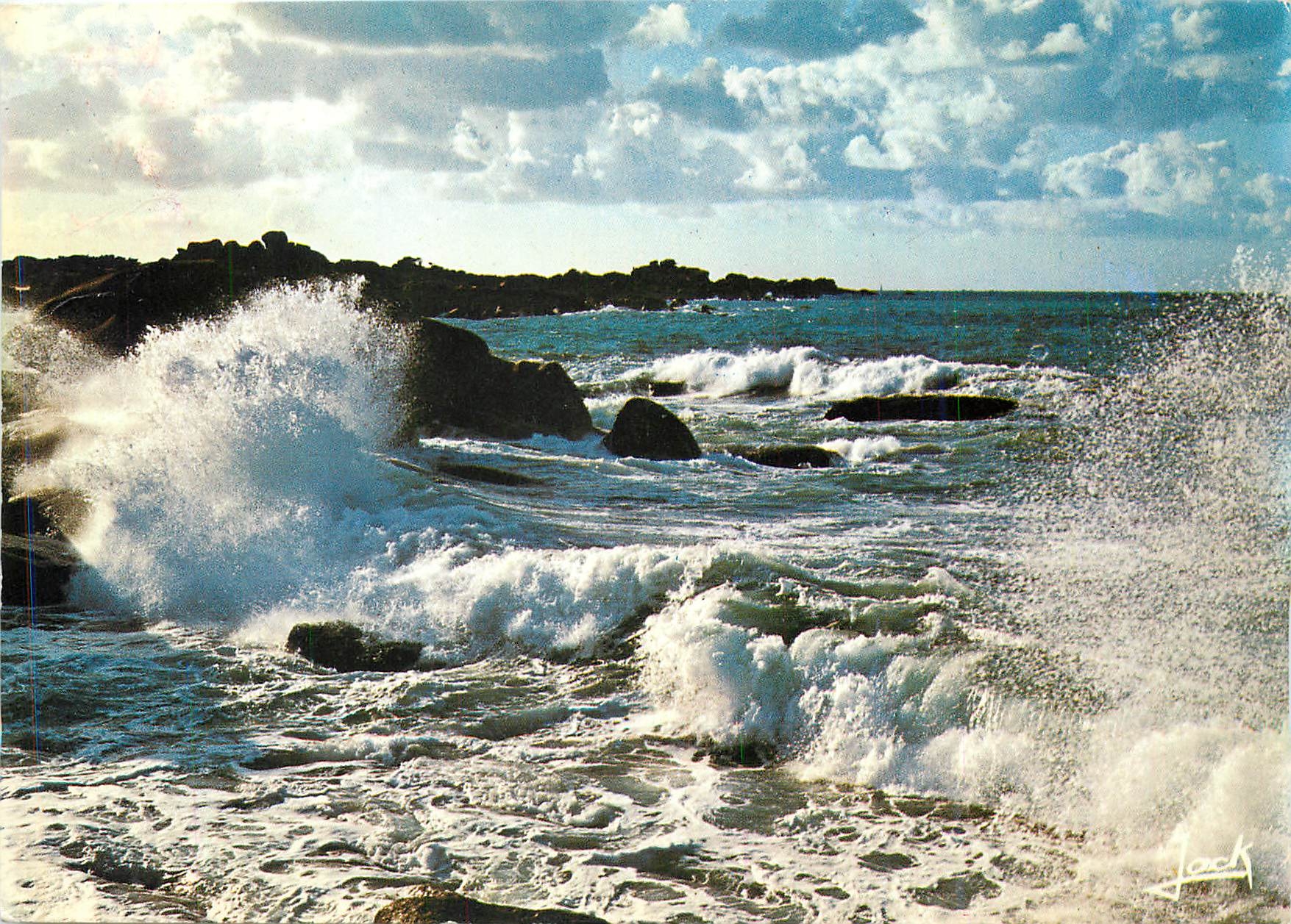 CPM Couleurs de Bretagne Tempete par grande maree 