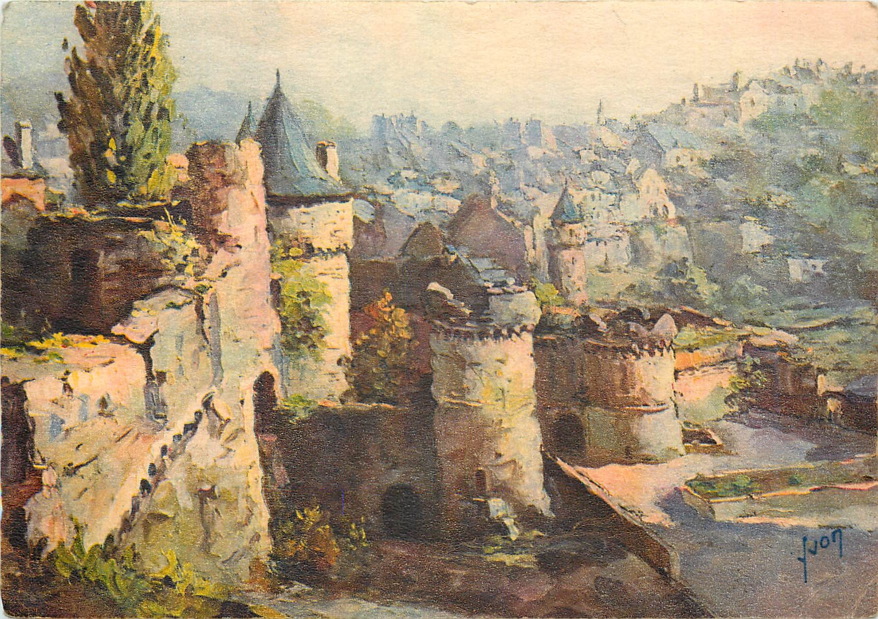 CPM Fougeres Ille et Vilaine Le Chateau Porte Notre Dame et la Ville Haute 
