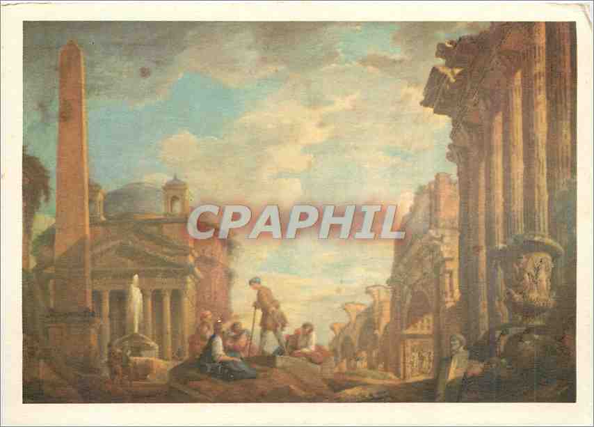 CPM Peinture Francaise Hubert Robert Groupe de ruines romaines
