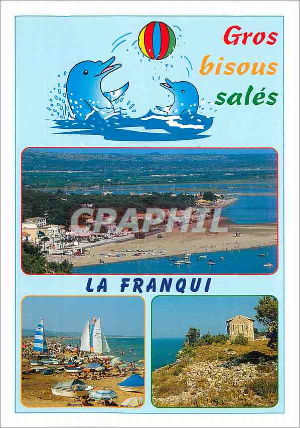 CPM Gros bisous sales La Franqui Dauphin