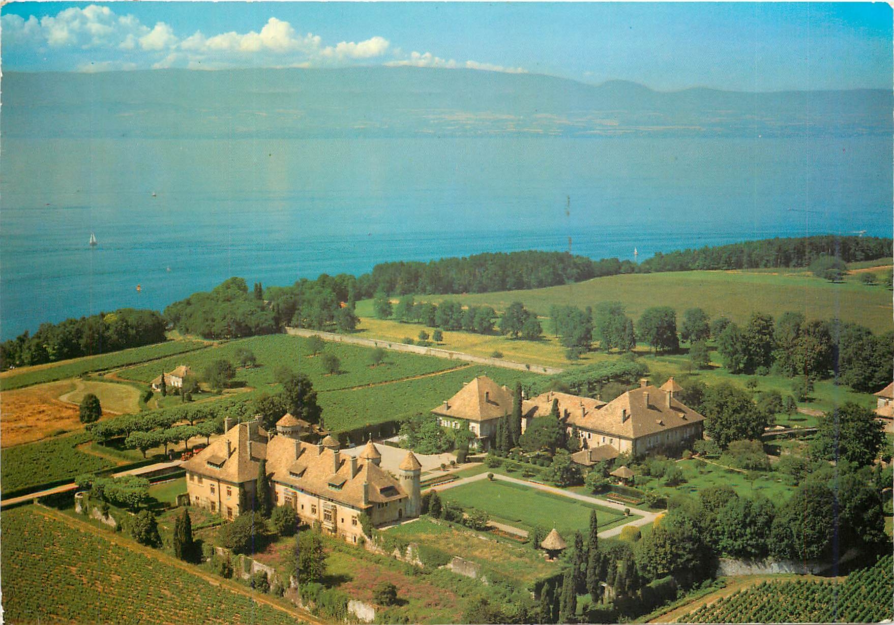 CPM Thonon les Bains Haute Savoie Chateau de Ripaille Lac Leman et Cote Suisse 