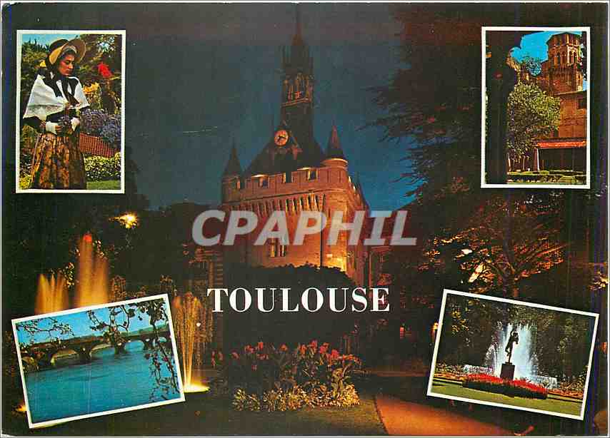 CPM Toulouse Haute Garonne Ville d'Art Cite des Violettes Le Capitole Le Pont Neuf 