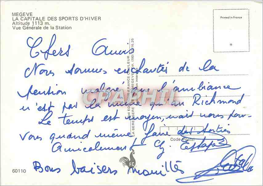 Mégeve — La capitale des sports d'hiver — Vue générale de la station — Rückseite