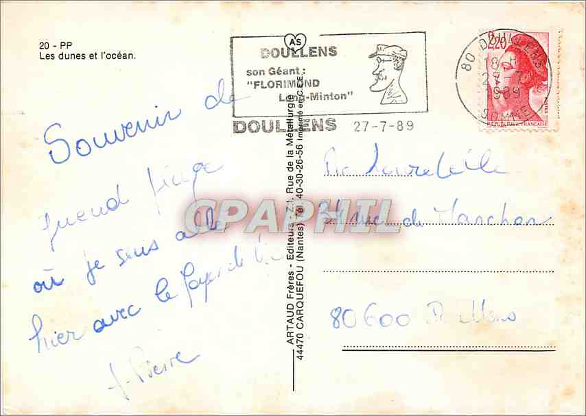 CPM PP Les dunes et l'Ocean  — Rückseite