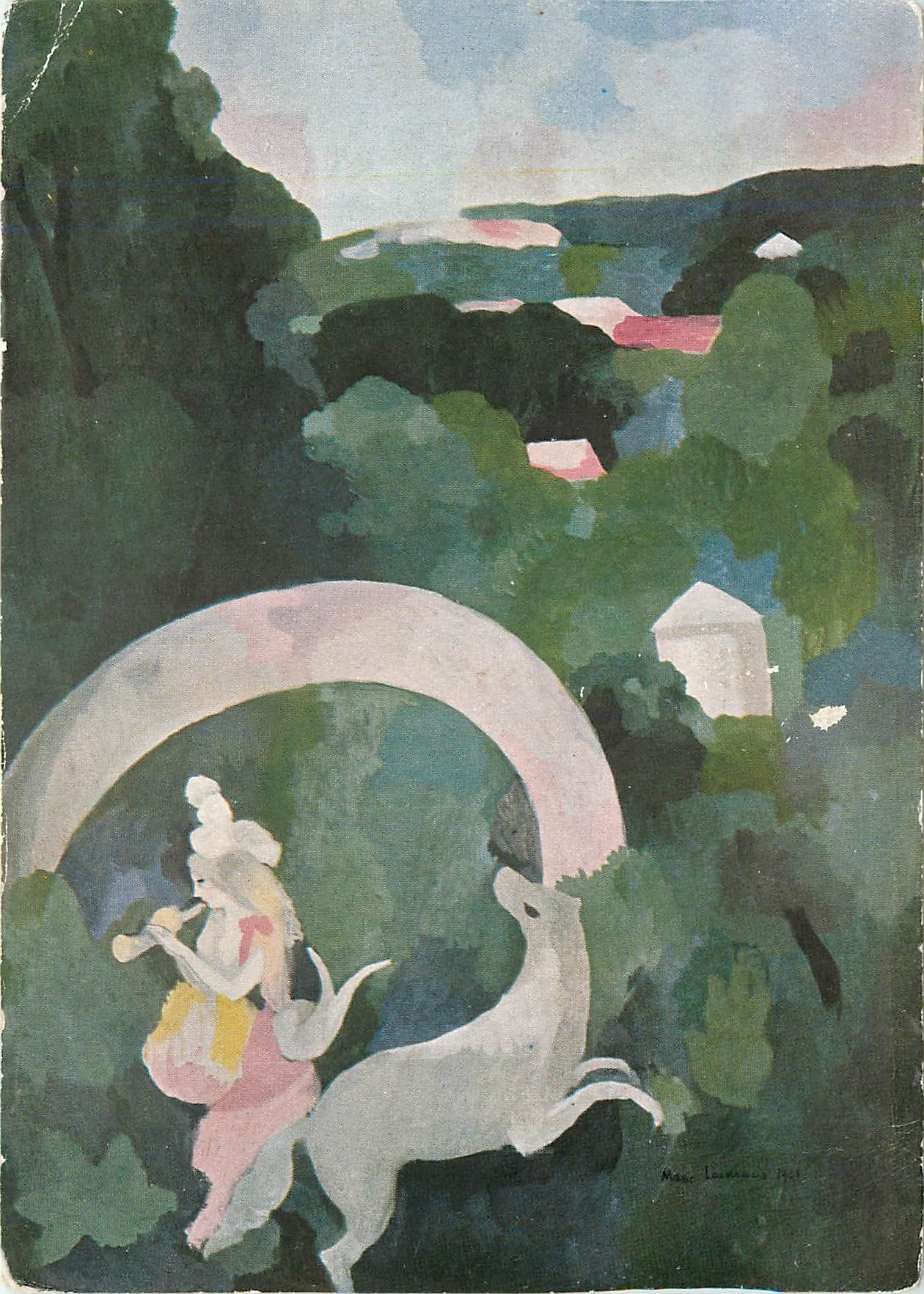 CPM Marie Laurencin Nymphe et Biche 