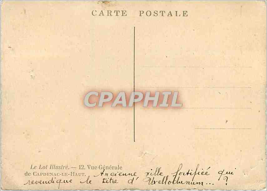 CPM Le Lot Illustre Vue Generale de Capdenac Le Haut  — Rückseite