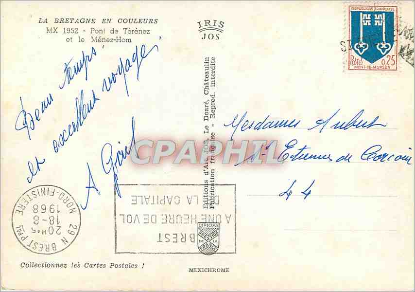 CPM Pont de Terenez et le Menez Hom  — Rückseite