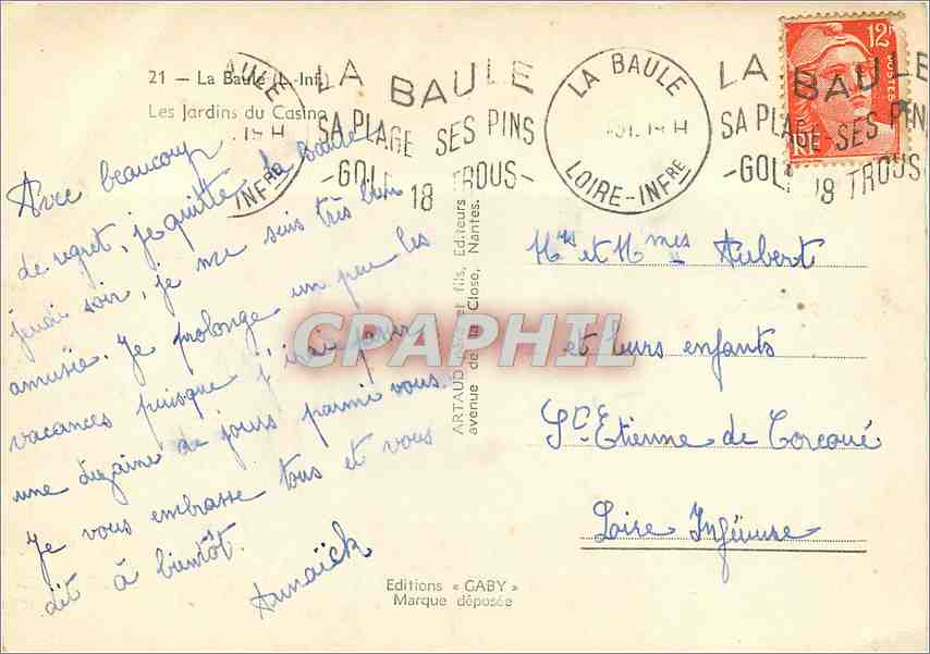 CPM Les Jardins du Casino La Baule — Rückseite