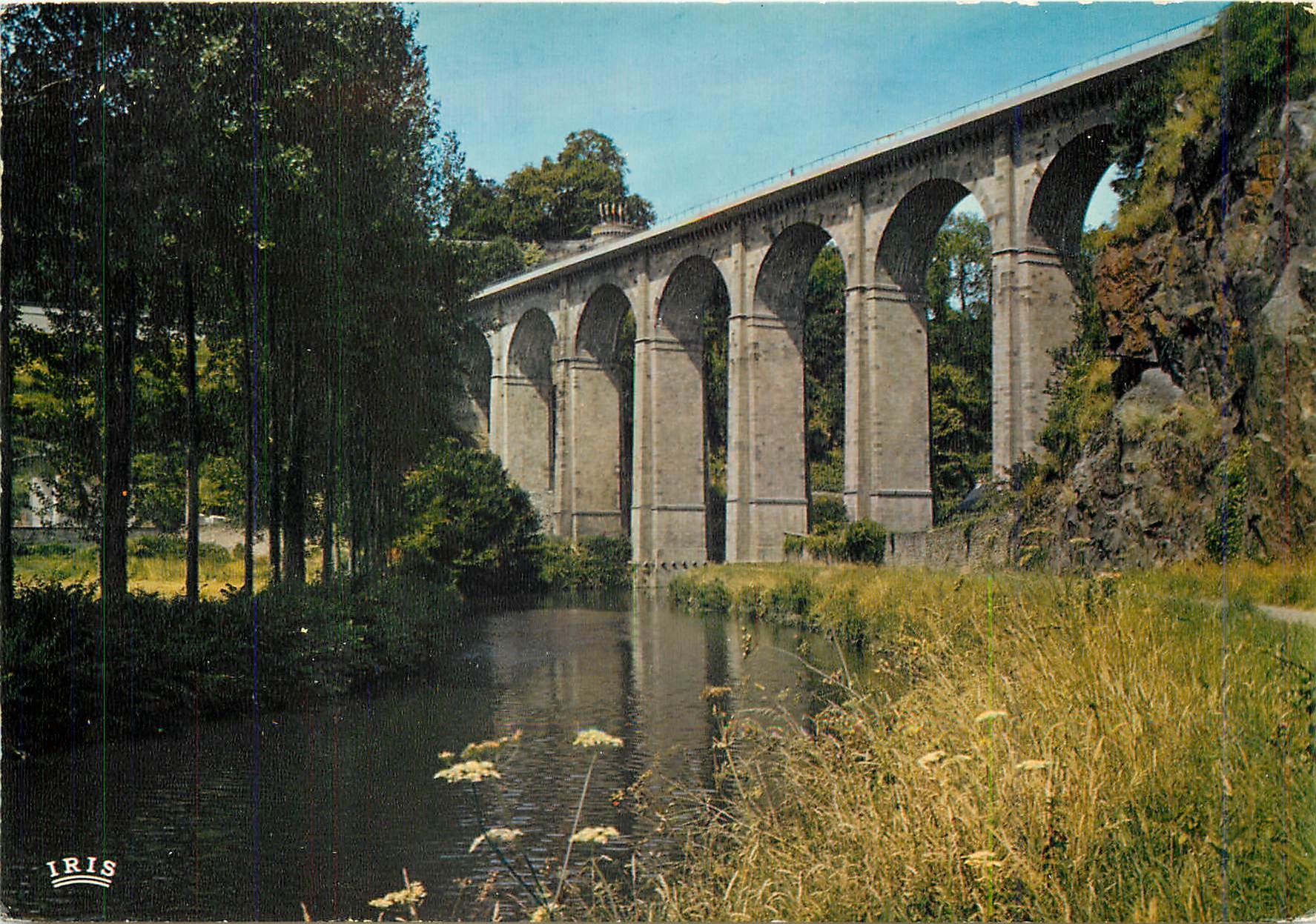 CPM Dinan Cite Medievale Les Bords de la Rance et le Viaduc 