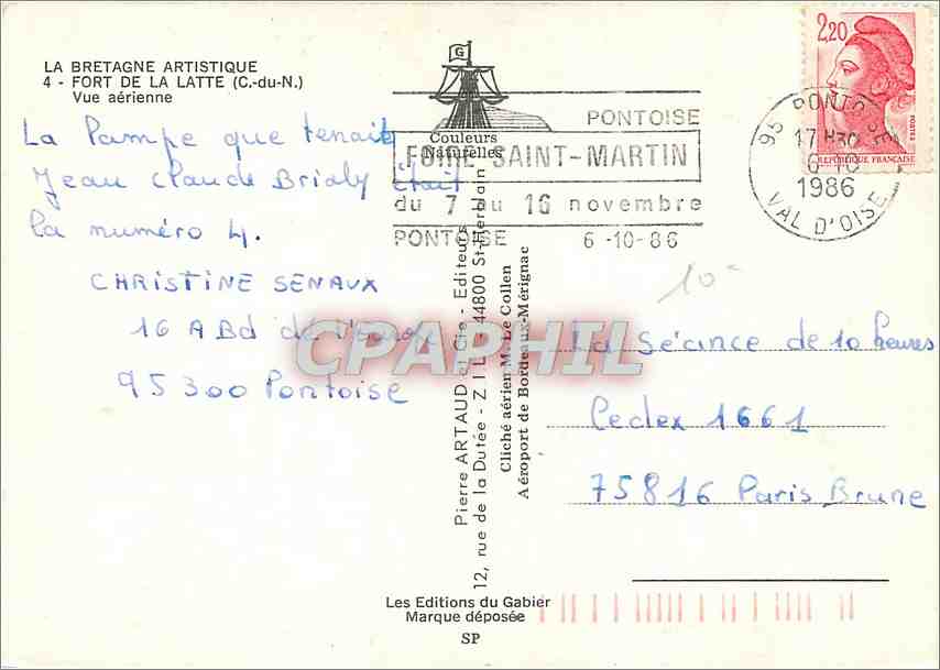 CPM Fort de la Latte C du N Vue aerienne  — Rückseite