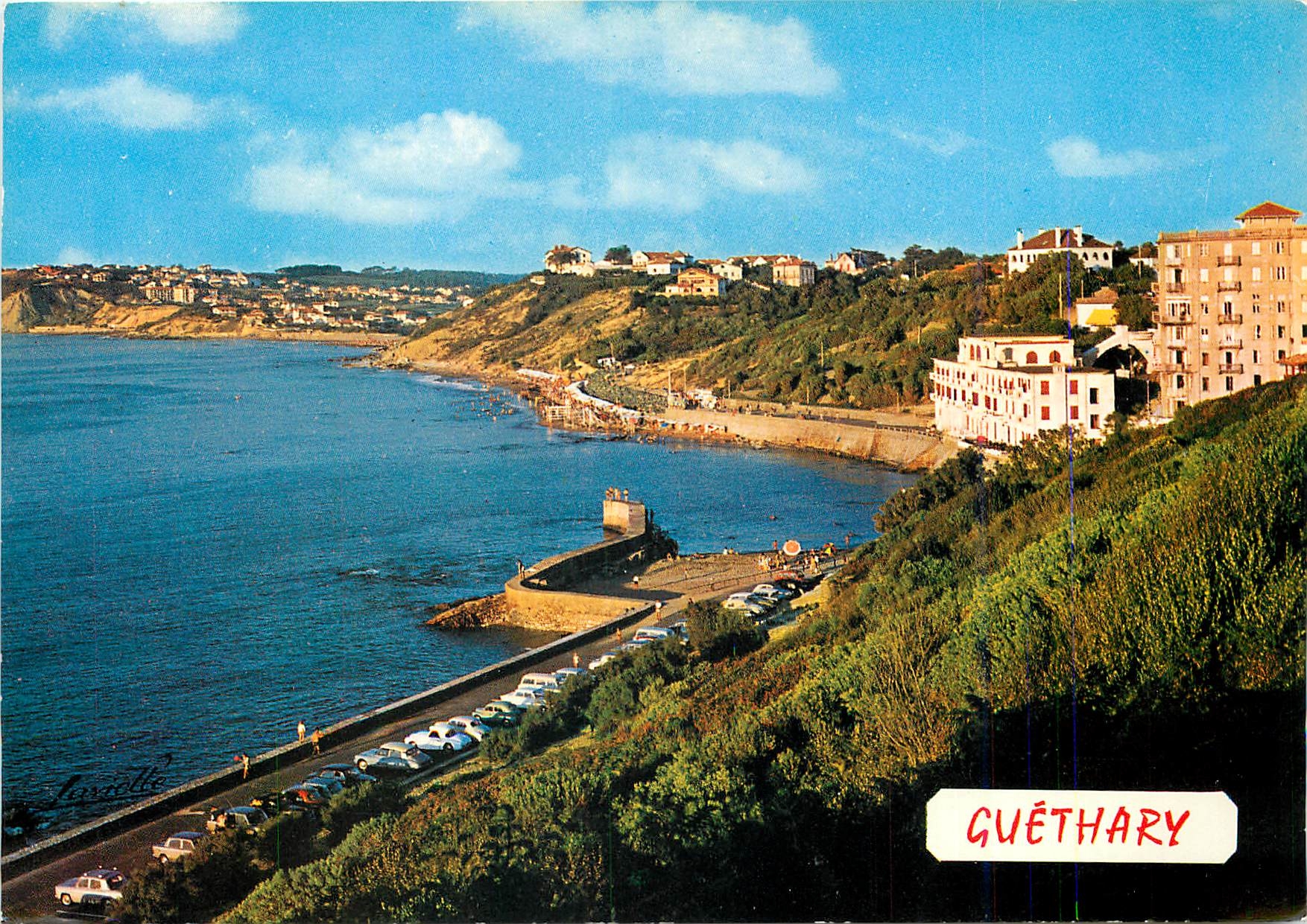 CPM Guethary Vue generale a maree haute Au fond Bidart 