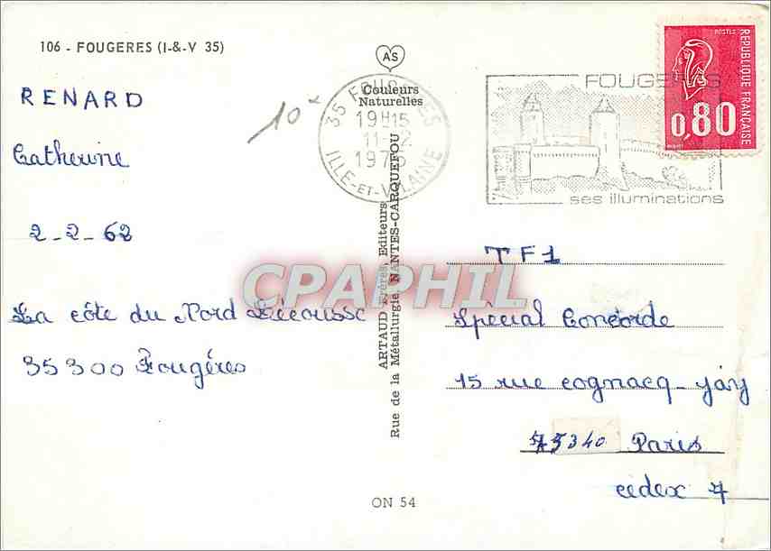 Fougères — Citadelle du Duché de Bretagne — CPAPHIL — Reverso