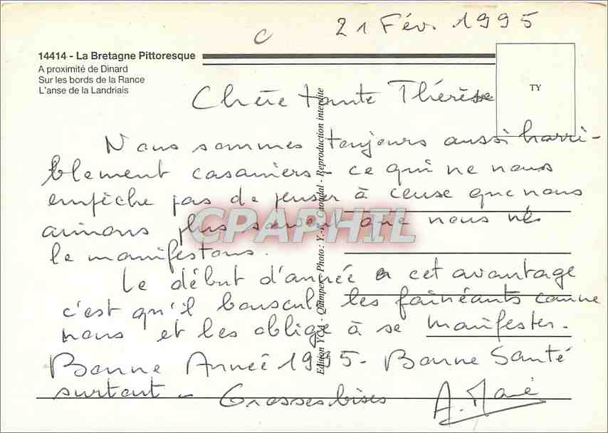 CPM La Bretagne Pittoresque Dinard — Rückseite
