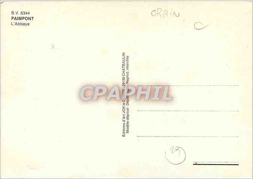 CPM Paimpont L'Abbaye  — Rückseite