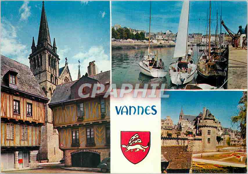CPM Vannes Morbihan Les Vieux quartier les remparts et le port 