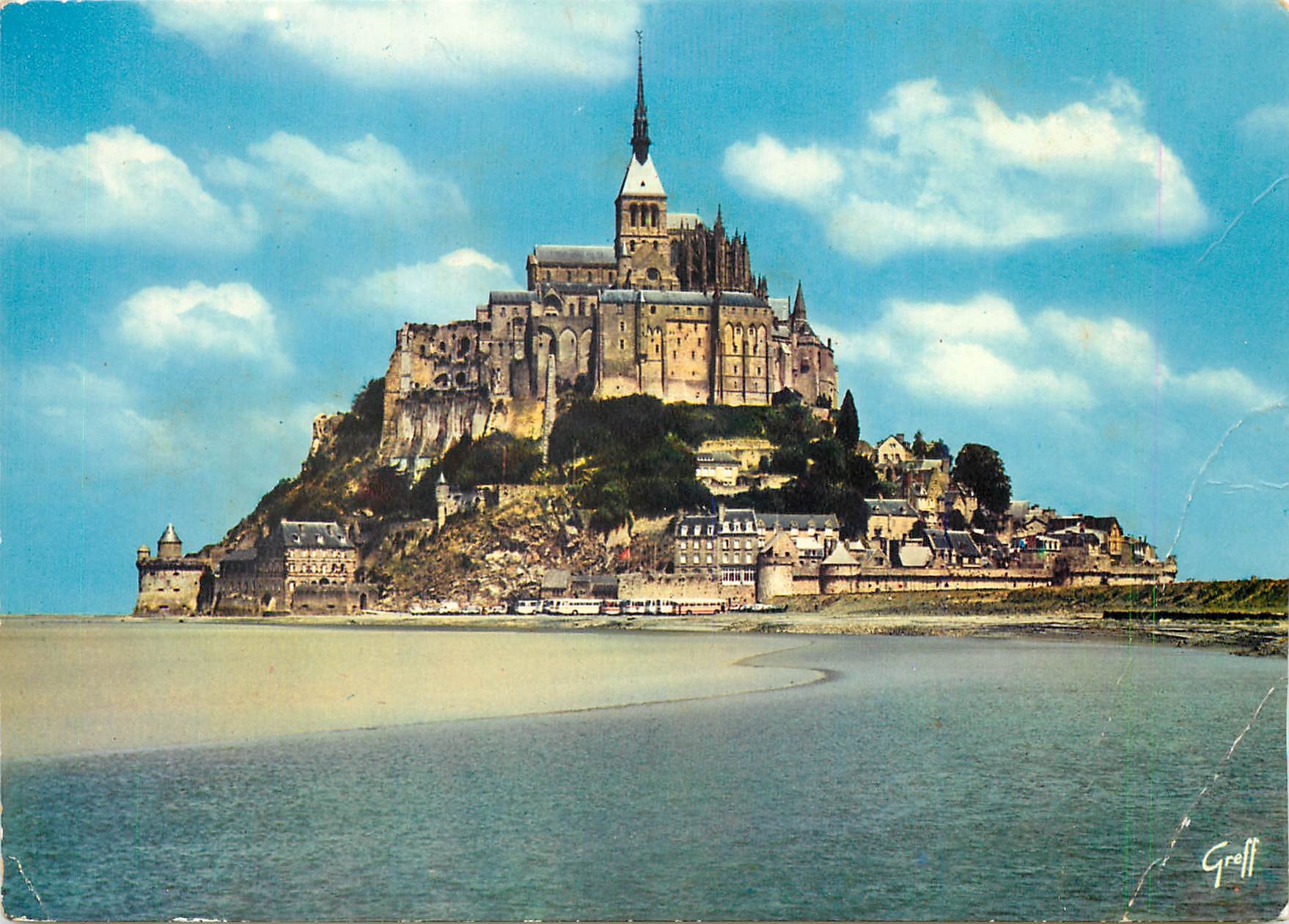 CPM Mont Saint Michel Manche La baie et l'Abbaye 