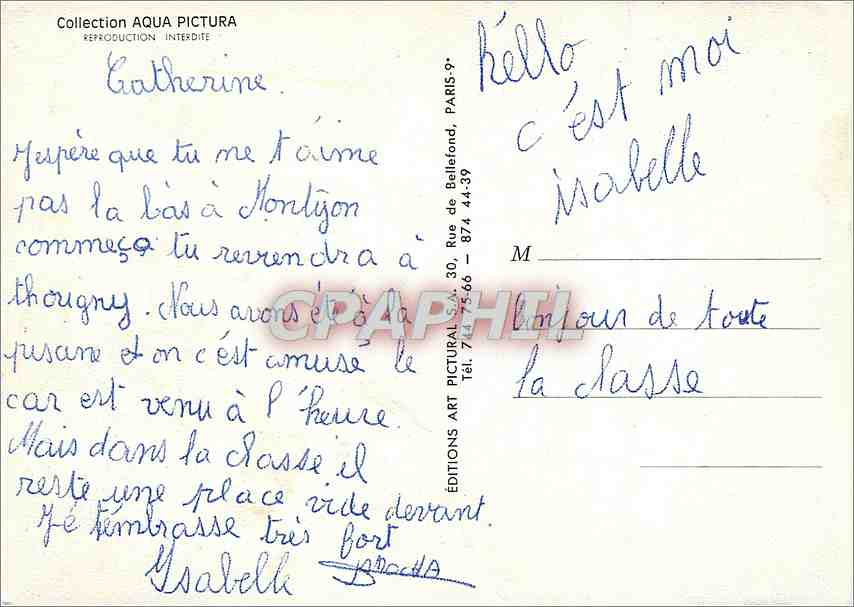 CPM Paris Sacre Cœur — Rückseite