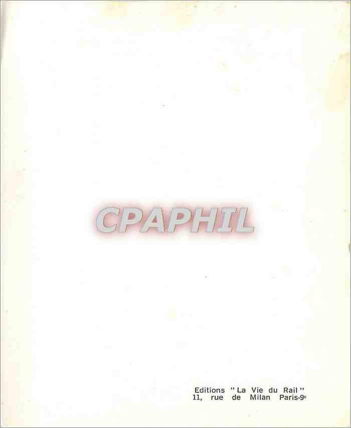 CPM La Vie du Rail rue de Milan Paris  — Verso