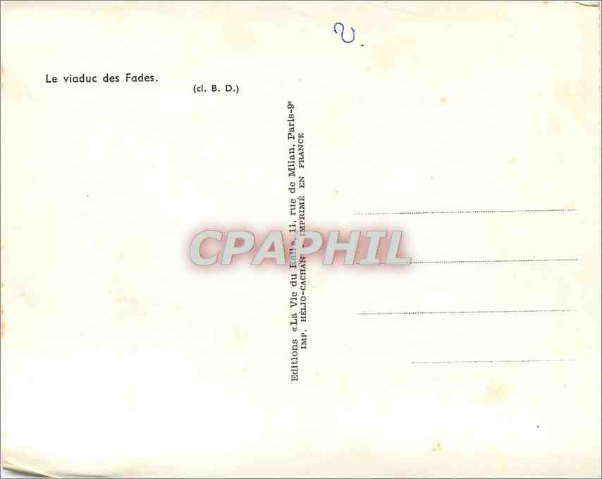 CPM Le Viaduc des Fades  — Rückseite