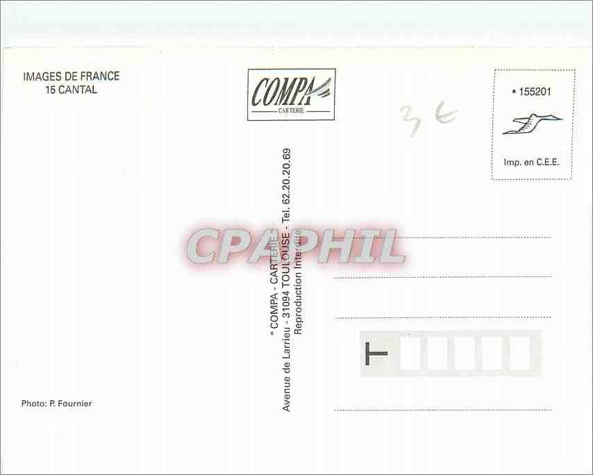 CPM Cantal Bœuf — Rückseite